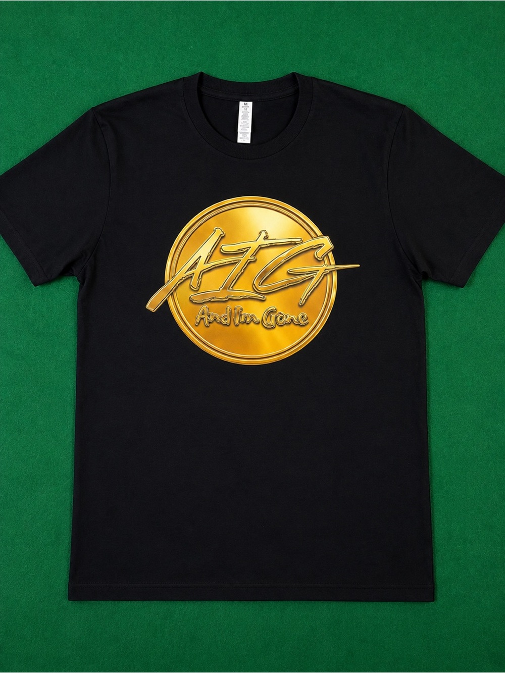 And I’m Gone AIG Black Gold Graphic T-Shirt Size Large